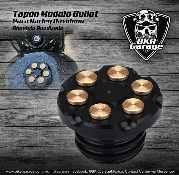 Tapón de Gasolina Modelo Bullet Color Negro