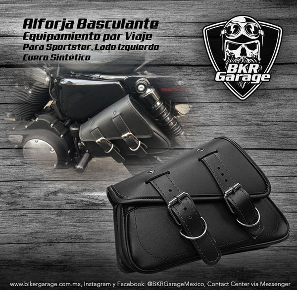 Alforja Basculante o Pistolera Lado Izquierdo para Sportster Color Negro