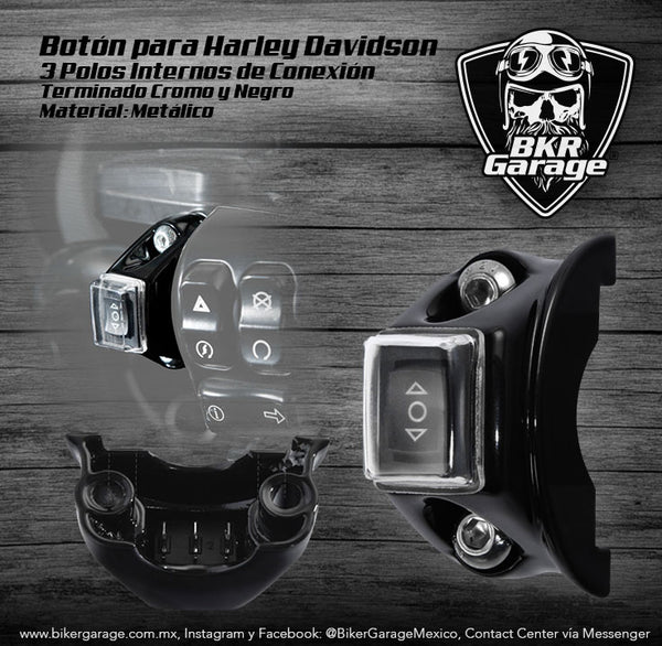 Botón para Harley Davidson Terminado Negro