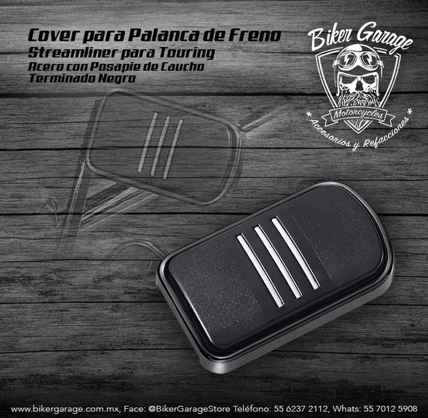 Cover de Palanca de Freno para Harley Touring Color Negro