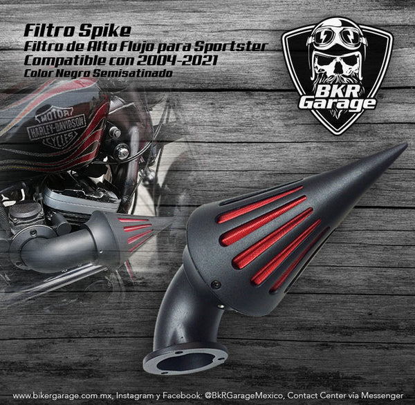 Filtro de Aire Spike para Sportster 2004-2020 Color Negro