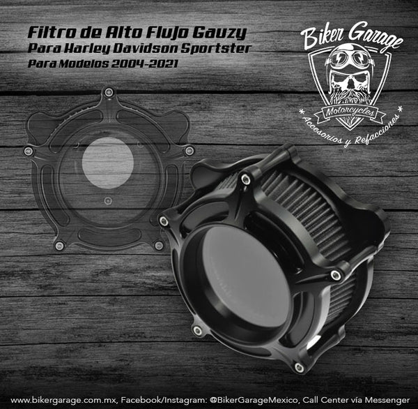 Filtro de Aire Full Clarity para Sportster 2004-2020 Color Negro Mate