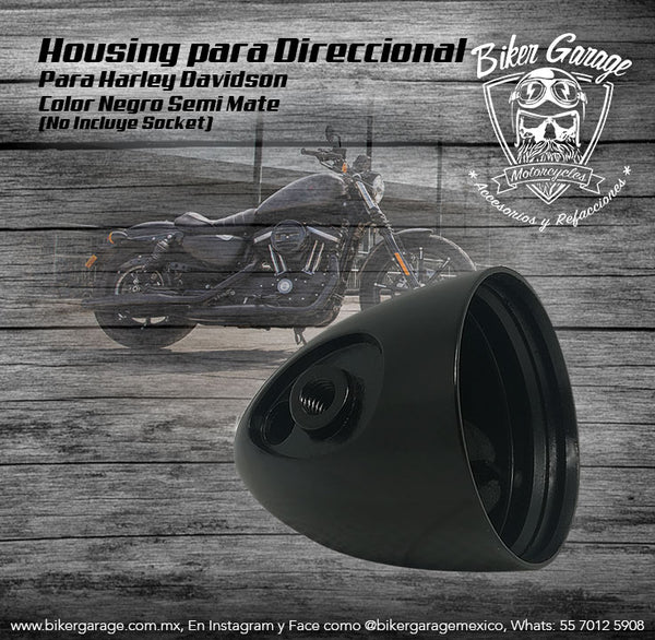 Housing Carcasa de Direccional Color  Negro para Harley Davidson