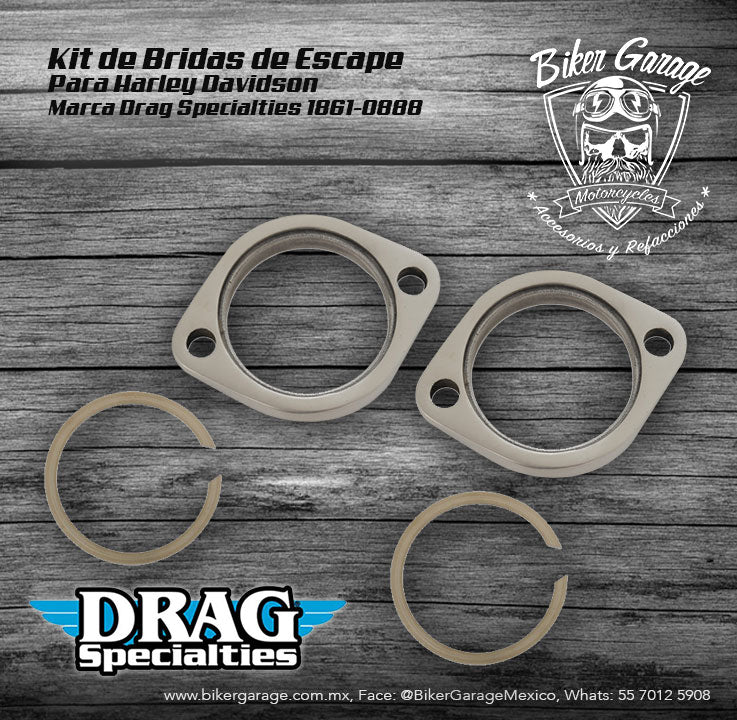 Kit de Bridas de Escape para Harley Davidson 1861-0888 Refacción
