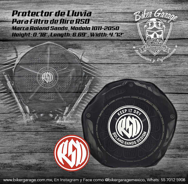 Protector de Lluvia para Filtro de Alto Flujo RSD para Harley Davidson (0206-0041) 1011-2050