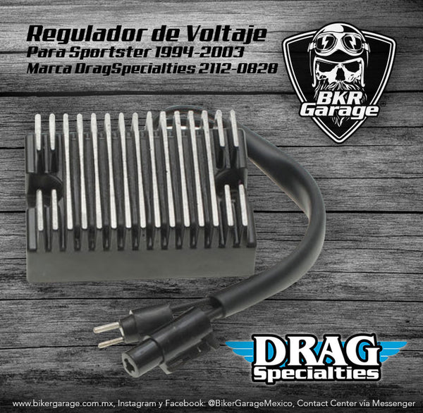 Regulador para Sportster 1994-2003 No. DragSpecialties 2112-0828 Refacción
