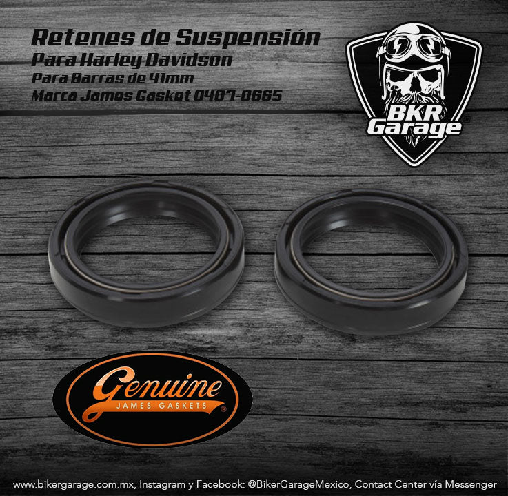 Retenes de Suspensión Marca James Gasket 0407-0665 41mm Refacción