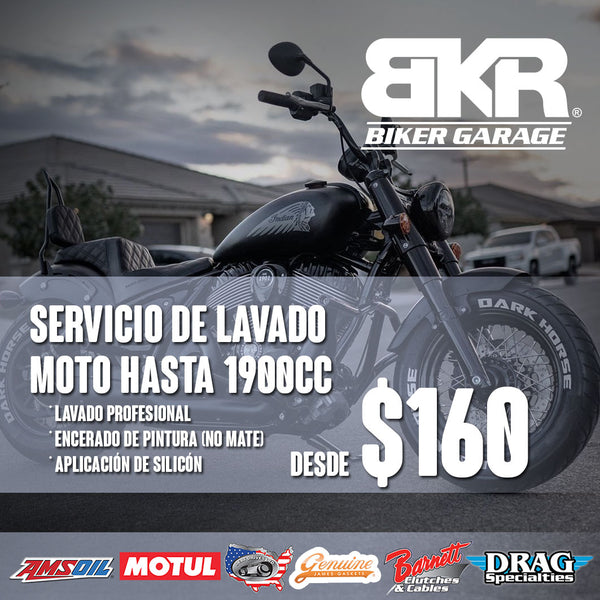 Servicio de Lavado Moto Hasta 1900cc
