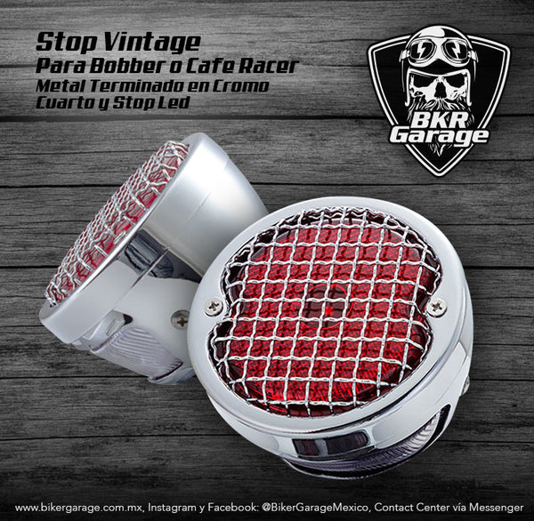 Stop Led Vintage Cromo Modelo Grill