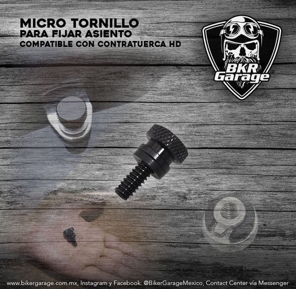 Tornillo Micro para Asiento Color Negro Brillante