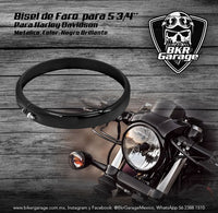 Bisel negro para faro de Sportster