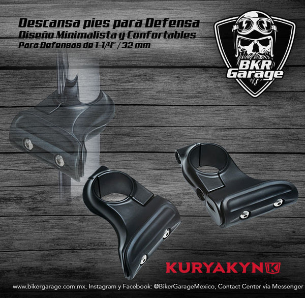 Soportes para Posapies de Defensa marca Kuryakyn Color Negro Modelo Toe
