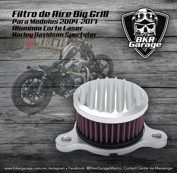 Filtro de Aire Rough Crafts Terminado en Aluminio Pulido