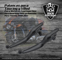 Palancas Lisas para Touring y VRod Color Negro Mate