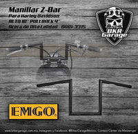 Manillar Z-Bar de 10'' de Alto y con Pullback de 4'' Marca Emgo