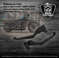 Palancas Lisas para Sportster 2014-2021 Negro