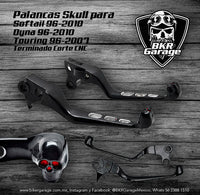 Palancas Skull Terminado CNC para Softail y Dyna
