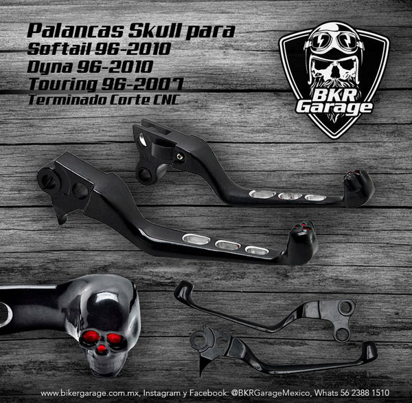 Palancas Skull Terminado CNC para Softail y Dyna