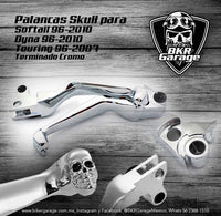 Palancas Skull Terminado Cromo para Softail y Dyna
