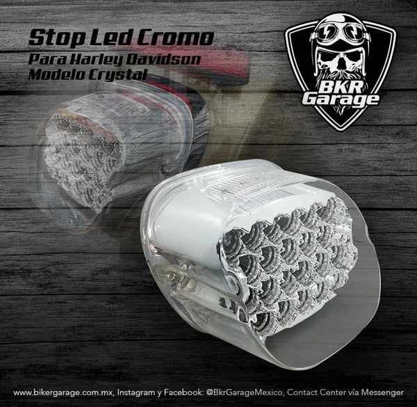 Stop Cellar Color Cromo Cuarto y Stop Led Rojo