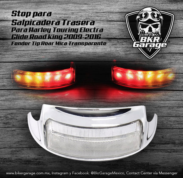 Stop para Salpicadera Trasera Mica Transparente para Harley Touring