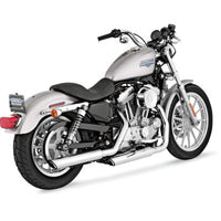 Escapes Round Twin Slash Slip-On Terminado Cromo para Sportster 2004-2013
