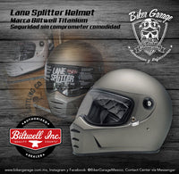 Casco Modelo Lane Splitter Marca Biltwell Color Titanium
