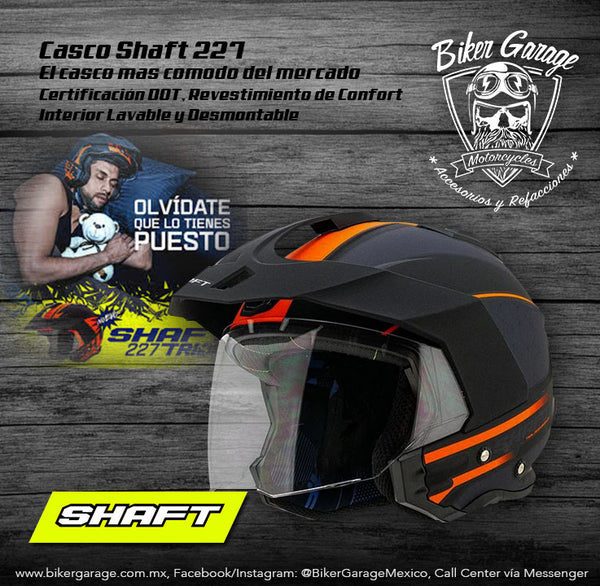 Casco Shaft Modelo 227 Naranja Florecente