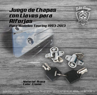 Juego de Chapas con Llave para Alforjas modelos Touring Refacción