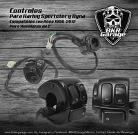 Controles para Manillar de 1'' para Harley Sportster y Dyna 1996-2012