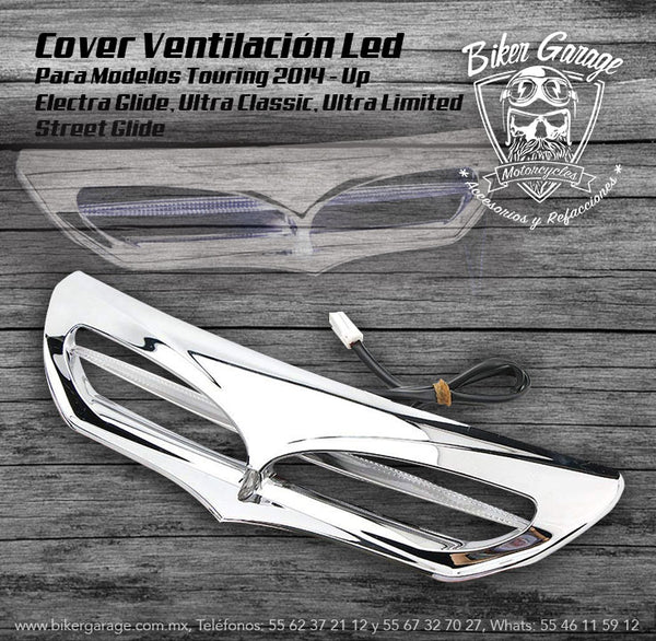 Cover de Ventilación Led Cromo
