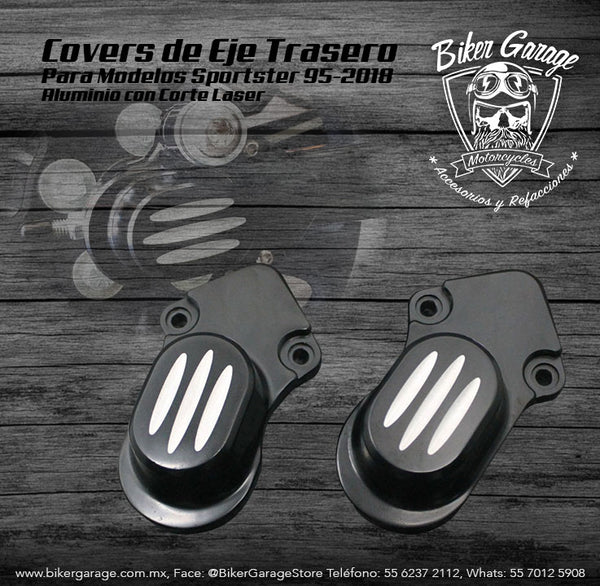 Covers de Eje Trasero Deep Cut para Sportster 2004-Up Corte Laser