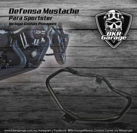 Defensa Mustache para Sportster 2004-Up Color Negro