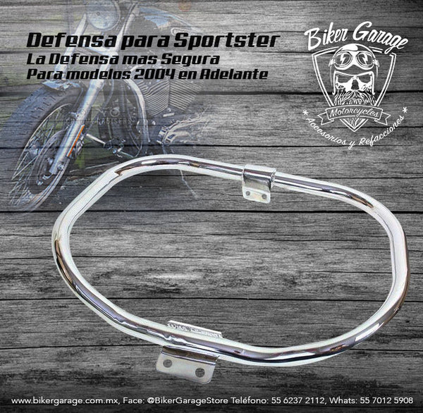 Defensa Round Terminado en Cromo para Sportster 2004-Up