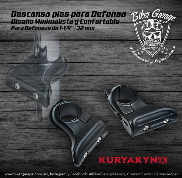 Soportes para Posapies de Defensa marca Kuryakyn Color Negro Modelo Toe