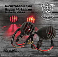 Direccionales Grill Color Negro Direccional Ambar, Metálicas