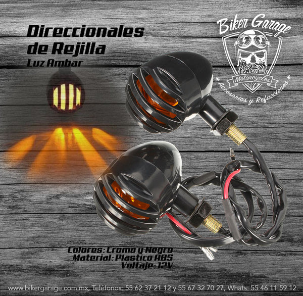 Direccionales Grill Plástico Color Negro