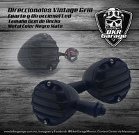 Direccionales Vintage Grill Color Negro Mate