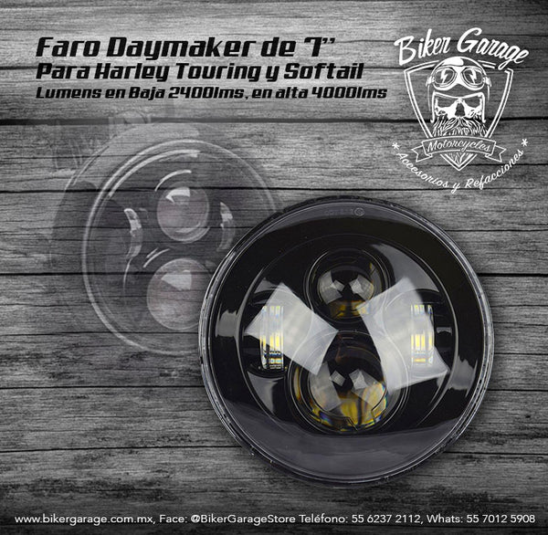 Faro Central Daymaker de 7'' Color Negro