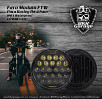 Faro Modelo FTW Color Negro para Harley Davidson 5 3/4''