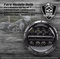 Faro Central Modelo Halo de 7'' Color Negro