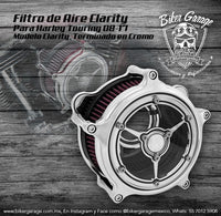 Filtro de Aire Clarity para Touring 2008-2017 Terminado Cromo