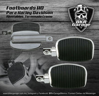Posapies Footboards HD para Harley Davidon Terminado Cromo