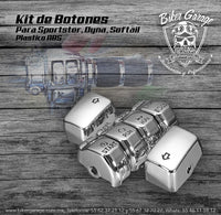 Kit de Botones para Sportster/Dyna/Softail Terminado Cromo