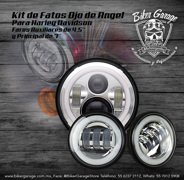 Kit de Faros Ojo de Angel Terminado Cromo
