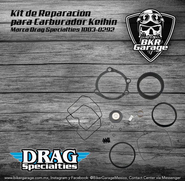 Kit de Reparación Rebuild Kit 88-06 para Carburador Keihin CV 1003-0292 Refacción
