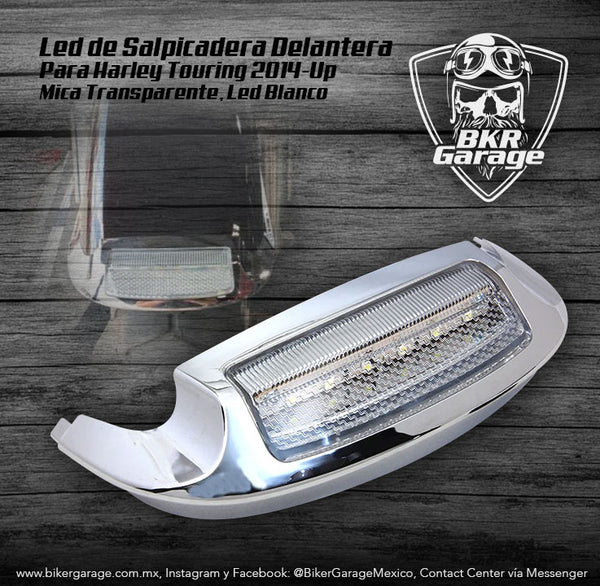 Led de Salpicadera Delantera para Touring Mica Transparente Led Blanco