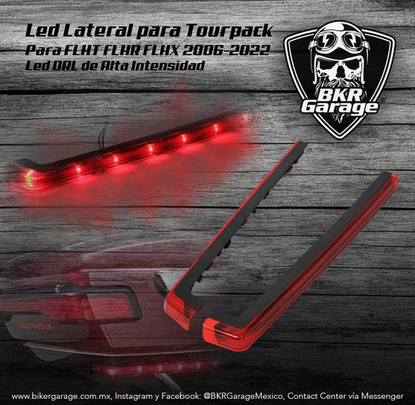 Led DRL Lateral para Tourpack para Touring 2006-2022 Color Rojo