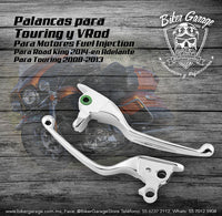 Palancas Lisas para Touring y VRod Terminado Cromo