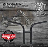 Manillar Black Rebar Handlebar w/ Dimples BILTWELL 0601-3577